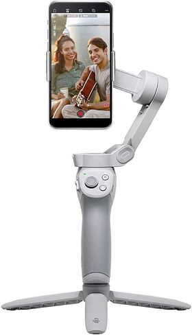 DJI OM 4 - مثبت جيمبال للهواتف الذكية ثلاثي المحاور مع قبضة وحامل ثلاثي القوائم ومثبت جيمبال مثالي لمدونات الفيديو واليوتيوب والفيديو المباشر ومثبت الهاتف المتوافق مع iPhone وAndroid in Kuwait