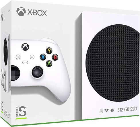 وحدة تحكم ألعاب رقمية بالكامل من Microsoft Xbox Series S بسعة 512 جيجابايت، باللون الأبيض - 2 وحدات تحكم Xbox لاسلكية - دقة ألعاب 1440 بكسل، تشغيل الوسائط بدقة 4K، HDMI 2.1 (متجدد) in Saudi Arabia