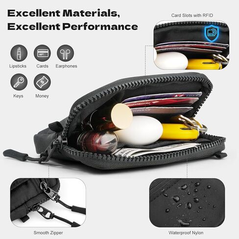 TiMOVO Clip and Go Phone Strap Crossbody with Detachable Wallet, RFID Blocking, Adjustable Anti-Theft Phone Lanyard in Kuwait