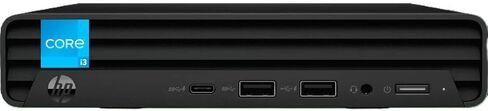 كمبيوتر مكتبي HP 260 G9 Mini Pro، Intel i5-1335U، ذاكرة الوصول العشوائي 32 جيجا، 1 تيرابايت NVMe SSD، 2 شاشة تدعم 4K، HDMI، VGA، USB Type-C، WiFi 6، بلوتوث 5.3، Windows 11 Pro، أسود in Saudi Arabia
