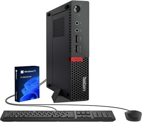 Lenovo ThinkCentre M910q Tiny Desktop Computer mini PC, Intel Core i5-6500T, 8 GB RAM, 250 GB SSD, Keyboard & Mouse, Windows 11 Pro (Renewed) in Saudi Arabia