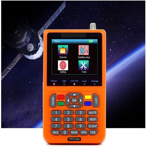 مكتشف الأقمار الصناعية، مكتشف V9 يدعم H.265 مكتشف الأقمار الصناعية LCD جهاز قياس إشارة الأقمار الصناعية الرقمي Satfinder Vs Ws6933، لضبط طبق السبت (أسود) in Saudi Arabia