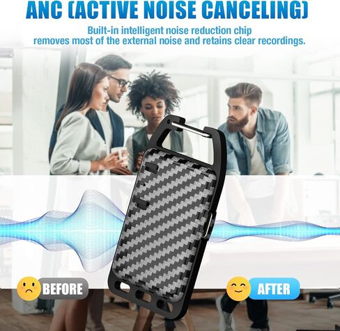 Mini Voice Recorder - 64GB Digital Audio Recording Device with 40 Hours Recording, 500 Hours Storage, Voice Activation & Perfect for Meetings and Lectures in Saudi Arabia