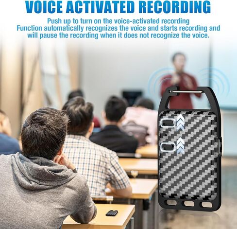 Mini Voice Recorder - 64GB Digital Audio Recording Device with 40 Hours Recording, 500 Hours Storage, Voice Activation & Perfect for Meetings and Lectures in Saudi Arabia