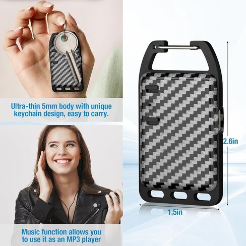 Mini Voice Recorder - 64GB Digital Audio Recording Device with 40 Hours Recording, 500 Hours Storage, Voice Activation & Perfect for Meetings and Lectures in Saudi Arabia
