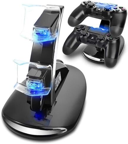 STMAN Dual USB Charging Charger Docking Station Stand for Playstation 4 PS4 / PS4 Slim Controller in Saudi Arabia