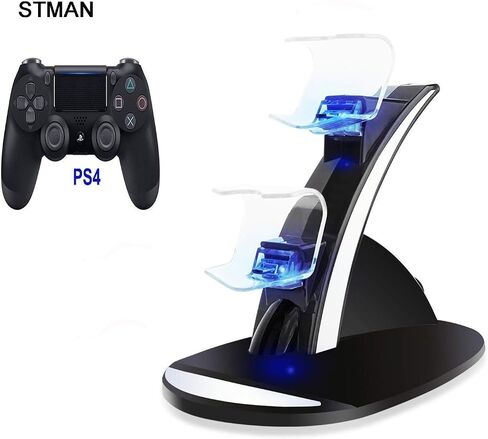 STMAN Dual USB Charging Charger Docking Station Stand for Playstation 4 PS4 / PS4 Slim Controller in Saudi Arabia