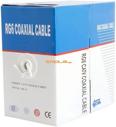 RG6 كابل قياسي درع أبيض 500 قدم 500 قدم in Saudi Arabia