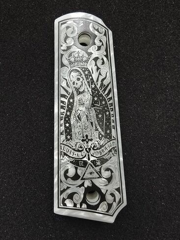 1911 Grips Full Size,Magwell Cut, Smooth Classic, Unique Designs La Santa Muerte,Fits Government Commander Models in Saudi Arabia