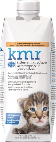 سائل بديل حليب القطط من Pet-Ag KMR - 11 أونصة - تركيبة جاهزة للتغذية للقطط مع فيتامينات للقطط الصغيرة من حديثي الولادة حتى عمر ستة أسابيع - سهلة الهضم in Kuwait