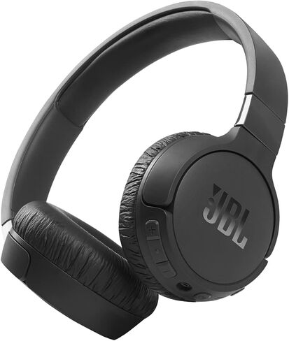 JBL Tune 660NC: سماعات رأس لاسلكية على الأذن مع خاصية إلغاء الضوضاء النشطة - أسود، متوسط in Kuwait