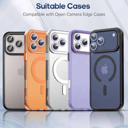 واقي عدسة الكاميرا Xfilm لهاتف iPhone 17 Pro / 17 Pro Max Gear Bling Diamond، معدن فردي بصلابة 9H، واقي شاشة كاميرا مقاوم للخدش، ملحقات أنيقة، جراب مناسب (فضي) in Kuwait