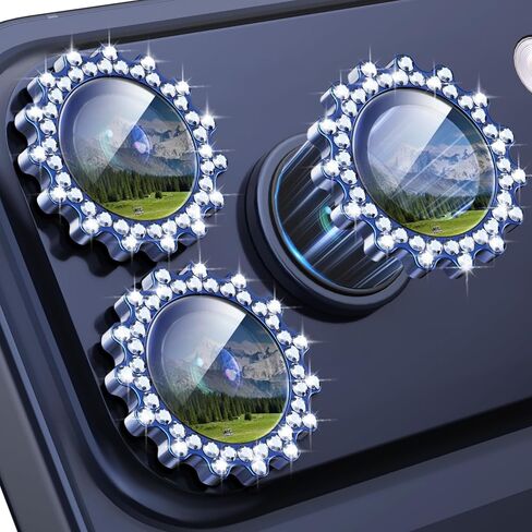 واقي عدسة الكاميرا Xfilm لهاتف iPhone 17 Pro / 17 Pro Max Gear Bling Diamond، معدن فردي بصلابة 9H، واقي شاشة كاميرا مقاوم للخدش، ملحقات أنيقة، جراب مناسب (فضي) in Kuwait