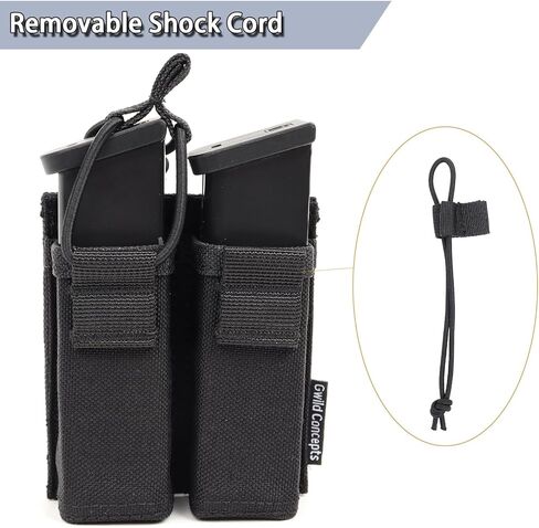 حقيبة مسدس مزدوج 9 مم - حافظة مجلة Gwild Concepts Glock MOLLE Mag Pouches مع إدراج Mag in Kuwait