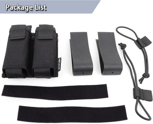 حقيبة مسدس مزدوج 9 مم - حافظة مجلة Gwild Concepts Glock MOLLE Mag Pouches مع إدراج Mag in Kuwait