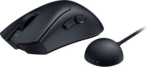 ماوس الألعاب اللاسلكي Razer DeathAdder V4 Pro - خفيف الوزن 56 جرام، الجيل الثاني اللاسلكي فائق السرعة، مفاتيح بصرية الجيل الرابع، عجلة تمرير بصرية، مستشعر Focus Pro 45K، بطارية تصل إلى 150 ساعة، أسود (متجدد) in Kuwait