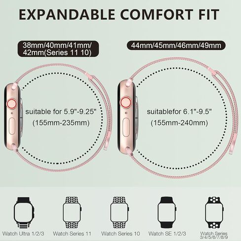 MARGE PLUS Mesh Milanese Loop Compatible with Apple Watch Bands Women Men | Stainless Steel Magnetic Clasp Strap for iWatch Series 11 10 9 8 7 6 5 4 SE3 SE2 - 38mm 40mm 41mm 42mm(Series 1 2 3) in Kuwait