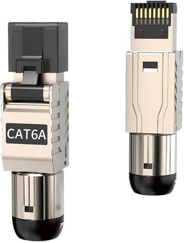 RJ45 Connector Tool-Free Cat8 CAT7 CAT6A, Cat 8 Field Termination Shielded RJ45 Modular(2PCS,CAT8) in Saudi Arabia