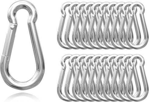 40 جهاز كمبيوتر شخصى 3 بوصة الربيع المفاجئة هوك Carabiners، M8 5/16 بوصة المفاجئة السنانير، القدرة على عقد مقاطع الربيع للأرجوحة سوينغ السفر في الهواء الطلق in Kuwait