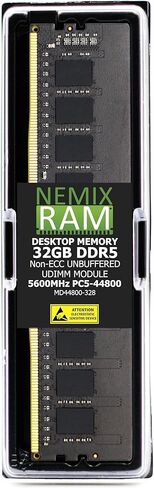 NEMIX RAM 16GB (1X16GB) DDR5 5600MHZ PC5-44800 1Rx8 1.1V CL46 288-PIN غير ECC غير مخزنة UDIMM ذاكرة كمبيوتر سطح المكتب متوافقة مع اللوحة الأم ASUS ROG Strix Z890-F Gaming WiFi in Saudi Arabia