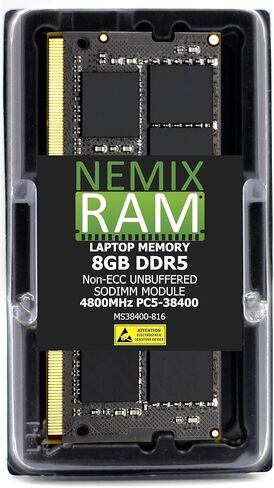 NEMIX RAM 32GB (1X32GB) DDR5 4800MHZ PC5-38400 2Rx8 1.1V CL40 262-PIN Non-ECC SODIMM Compatible with UGREEN NASync DXP4800 Plus DXP480T Plus DXP6800 Pro DXP8800 Plus NAS Storage Systems in Kuwait