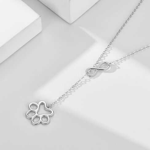 ONEFINITY الكلب قلادة الفضة الاسترليني الكلب طباعة أقدام مكعب زركونيا المخلب قلادة للنساء مجوهرات الهدايا, فضة استرلينية, ان ايه in Saudi Arabia