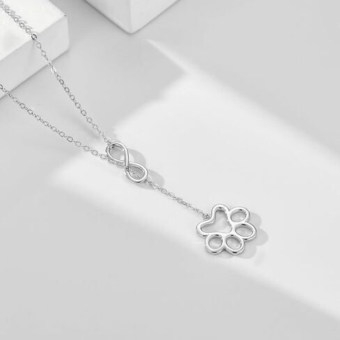 ONEFINITY الكلب قلادة الفضة الاسترليني الكلب طباعة أقدام مكعب زركونيا المخلب قلادة للنساء مجوهرات الهدايا, فضة استرلينية, ان ايه in Saudi Arabia