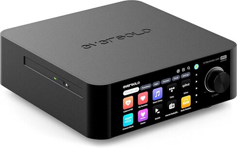 جهاز بث Eversolo DMP-A6، مشغل الشبكة، خدمة الموسيقى والبث MQA، فك تشفير كامل، DAC، DSD512 PCM768 كيلو هرتز/32 بت، بلوتوث 5.0 aptX HD، شاشة لمس عالية الدقة 6 بوصات، تطبيق حصري in Saudi Arabia