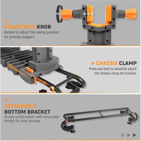 GLORYFIRE Adjustable Gun Holder - Professional Gunsmithing Tools | Sight, and Maintenance with Jagged Base Stability and Non-Marring Rubber Contact Pads, Gun Accessories for Gun Cleaning in Saudi Arabia