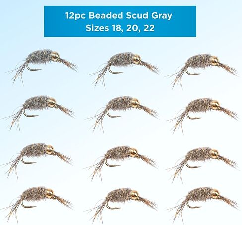 Bead Head Scud Wet Fly Nymph, Size 12-16, Wet Flies for Trout Bass Panfish, Trout Flies for Fly Fishing, Still Water Fy Fishing in Kuwait