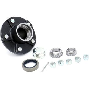 FKG Trailer Hub Kit 5 Bolt on 5" Bolt Circle Fit for 3,500 lb. axles with 1-3/8 Inch to 1-1/16 Inch Tapered Spindles