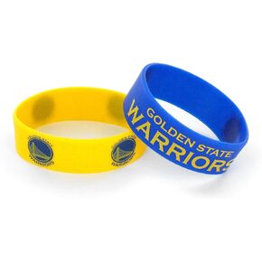 aminco NBA unisex-adult Silicone Wide Bracelet, 2-Pack