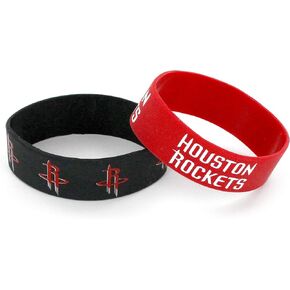 aminco NBA unisex-adult Silicone Wide Bracelet, 2-Pack