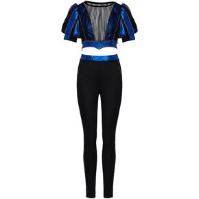 BridgeRcos Women's Six the Musical Catherine Parr Cosplay Costume Crop Top Pants Suit Music Festival Performance Outfit