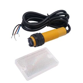 E3F-R2P1 photoelectric Switch M18 2m Sensing 6-36VDC 3 Wire PNP NO（Normally Open） retroreflective Cylinder Amplifier photoelectric Sensor Switch