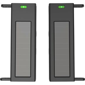 HTZSAFE Solar Wireless Outdoor Photoelectric 2 Beam Sensor Waterproof(IP66) Wireless Transmission Range Up to 1/4Mile Infrared Detection Range Up to 190 Feet