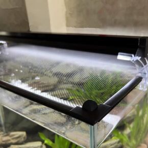 DIY Magnetic Fish Tank Lid Net Cover, Adjustable Aquarium Anti Jumping Mesh net, Max 19.6''x 39.3",Terrarium Lid Protect Reptiles from Escaping
