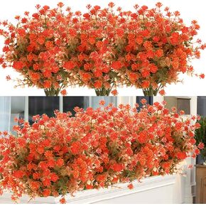 ArtBloom 16 Bundles Outdoor Artificial Flowers UV Resistant Fake Boxwood Plants, Faux Greenery for Indoor Outside Hanging Plants Garden Porch Window Box Home Wedding Farmhouse Décor (Mix Color) in Kuwait