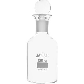 EISCO Labs 125ml B.O.D. borosilicate glass bottle with stopper