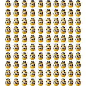 100Pcs Tiny Wooden Bee Decor, Self-Adhesive Painted Flatback Mini Wooden Bumble Bees for Crafts Scrapbooking Decoration Embellishments DIY