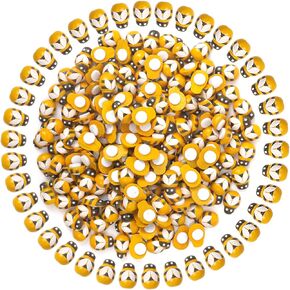 200PCS Wooden Bees Wood Ladybugs, YGDZ 100pcs Tiny Flatback Bees & 100pcs Wooden Ladybugs for Crafts Scrapbooking DIY Bee Party Decoration