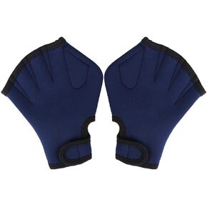 T Best Swim Gloves, Adults Children Man Woman Diving Swimming Webbed Gloves with Webbed Fingers for Snorkeling Surfing(Dark Blue) Swimming Supplies