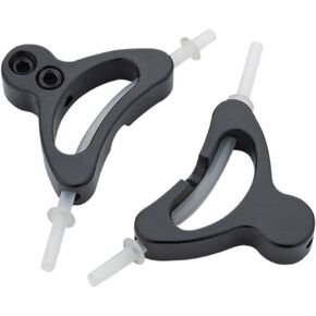 Jagwire Alloy Straddle Cable Carrier, Black, Pair