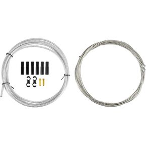 VekAuto Bike Brake Cable Housing Kit, 78.74" Mountain Bicycle Brake Cable Wire Universal for Mountain Road Bicycle Durable Stainless Steel Gold Tone