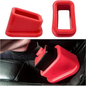 2PCS Car Seat Belt Buckle Holder, Auto Silicone Seatbelt Buckle Booster, Easy Access to Buckle of Rear Seats Suitable for Kids, Universal Vehicle Seatbelt Accessories (Black)