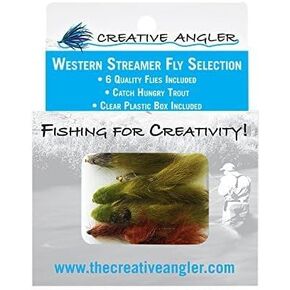 Creative Angler Western Streamer Fly Selection for Fly Fishing. 6 Trout Flies