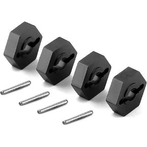 kingsea RC Front & Rear Aluminum Wheel Hubs Hex Driver Adapter 12 mm Upgrade 7154 Compatible with Traxxas 4x4 Slash E-Revo Summit 1/16 Truck Car