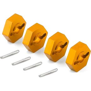 kingsea RC Front & Rear Aluminum Wheel Hubs Hex Driver Adapter 12 mm Upgrade 7154 Compatible with Traxxas 4x4 Slash E-Revo Summit 1/16 Truck Car
