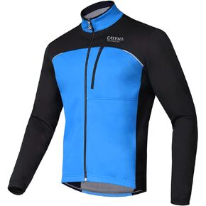 CATENA Men's Windproof Jacket Waterproof Breathable Hoodie Fleece Softshell Coat for Outdoors Running Cycling Hiking