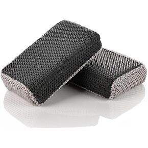 Koch-Chemie Clay Scrubber - Fast and Effective Removal of Paint Contaminants, Grime, Debris, and More - Clay Bar with Extra Scrubbing Power. Black/Ice Grey - 2-Pack
